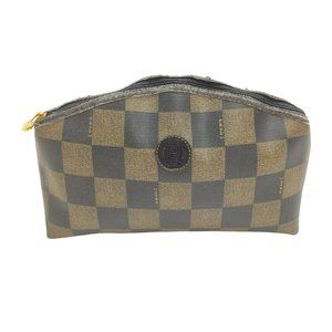 212101D Fendi Cosmetic Pouch Bag Brown PVC